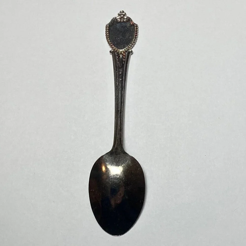 Florida Collectible Silver Travel Souvenir 4 3/8” Spoon Enamel Shield USA EUC‎